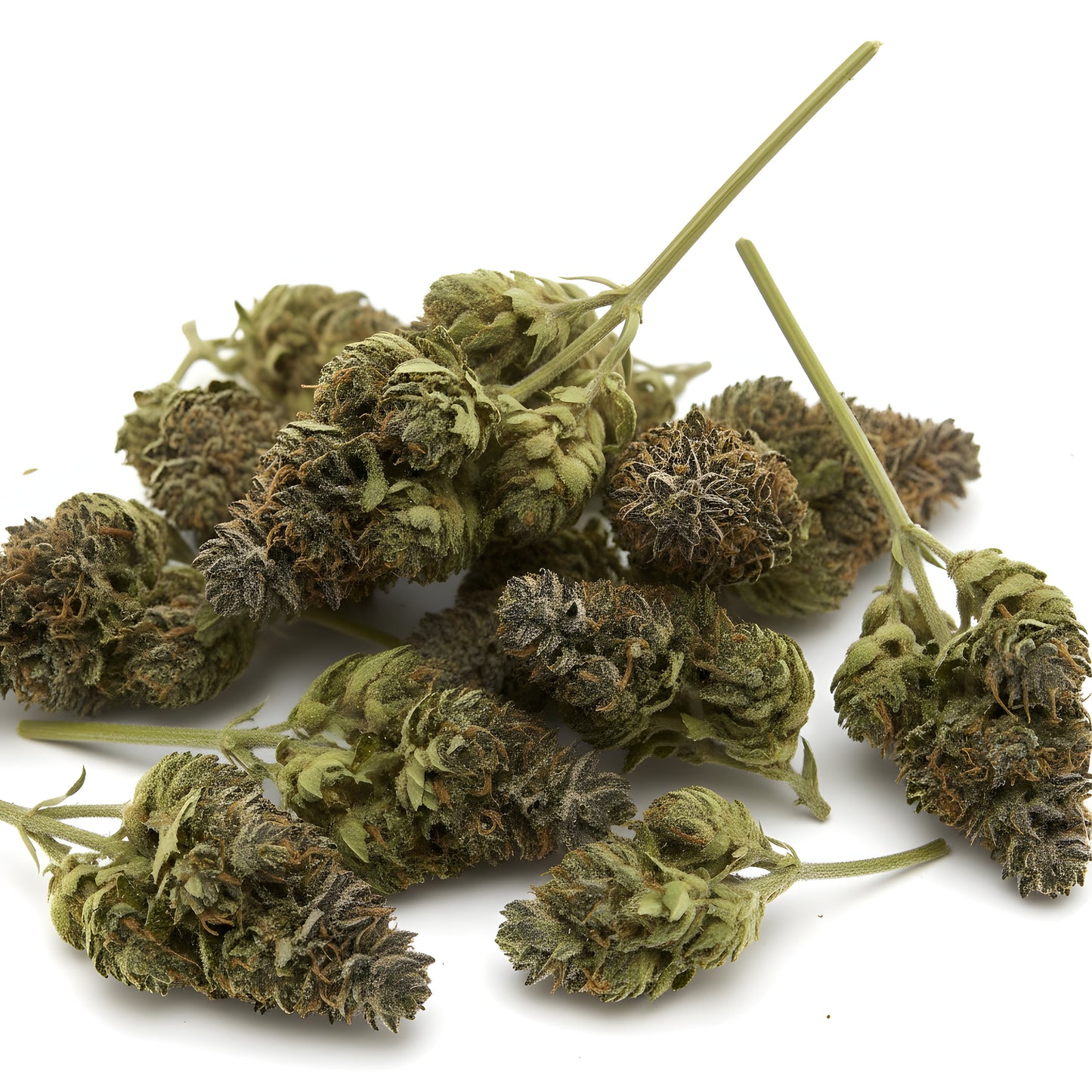 Main product photo of Yellow Tail THCa Hemp Flower featuring Lemon Skunk x Golden Goat genetics, shimmering trichomes, citrus-forward aroma, and premium AAA-grade buds