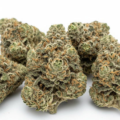  Its orange pistils weave through the surface