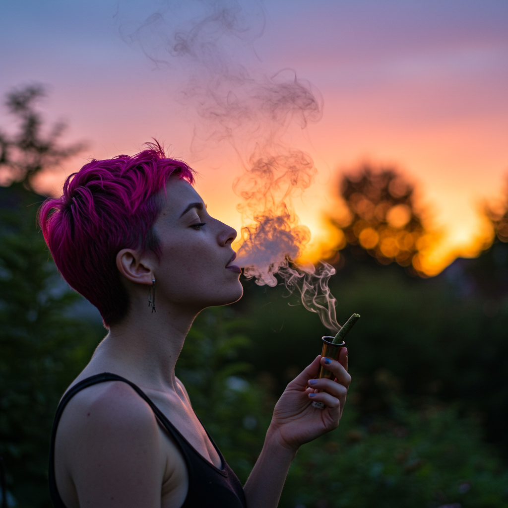 A calm moment enjoying hash