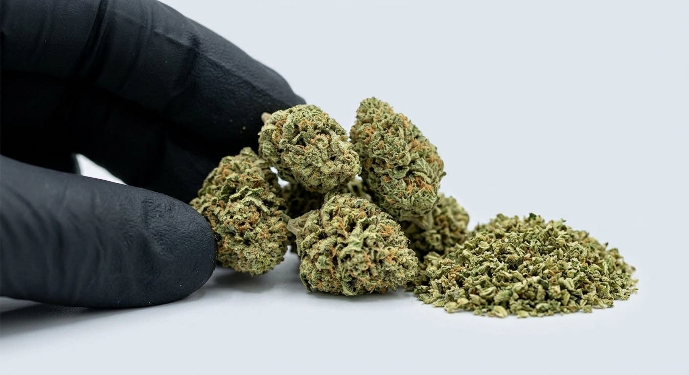 CBD Hemp Flower Smalls — macro