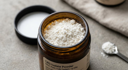 CBG Isolate Powder — 98%+ Pure | Lab-Tested | 1g – 28g — angle