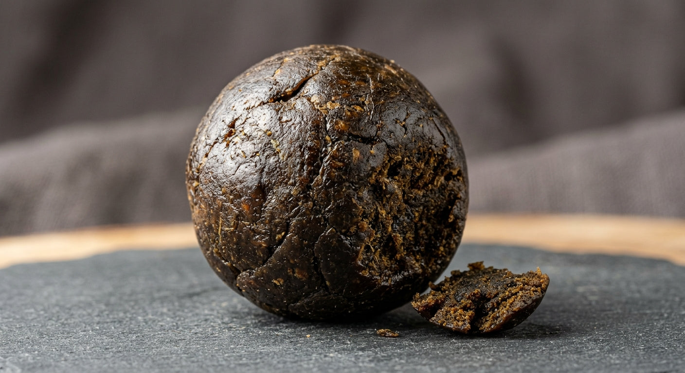 CBD Nepalese Temple Ball Hash | Hemp-Derived | 7g (1/4 oz) – 56g (2 oz) — angle