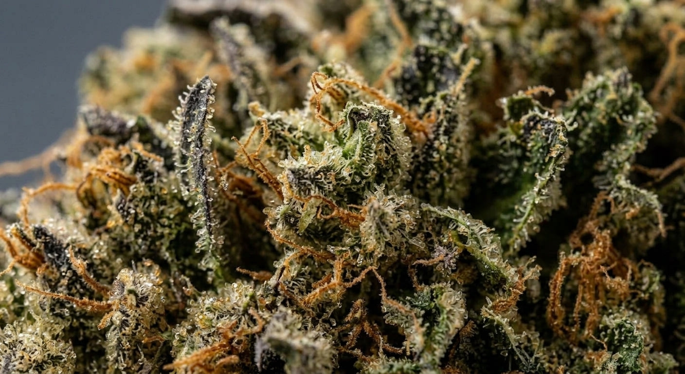 Papaya Nights CBD Hemp Flower — macro