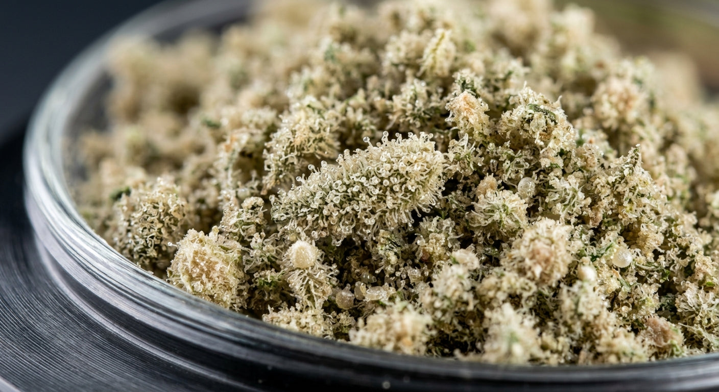 Pineberry CBD Kief — Strain-Specific | Lab-Tested | 1g – 14g — closeup