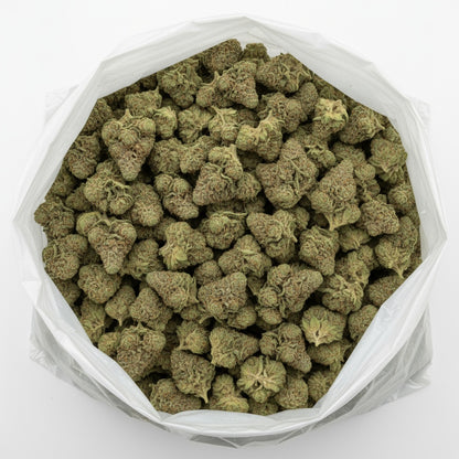 THCA Hemp Flower with dense, forest-green buds 