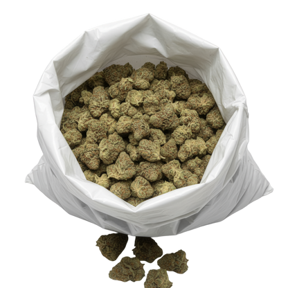 Wholesale photo of Zoap THCA hemp flower balanced hybrid AAA grade, bulk display of colorful trichome-rich buds with 33 percent THCA and aroma of tropical citrus and bubblegum