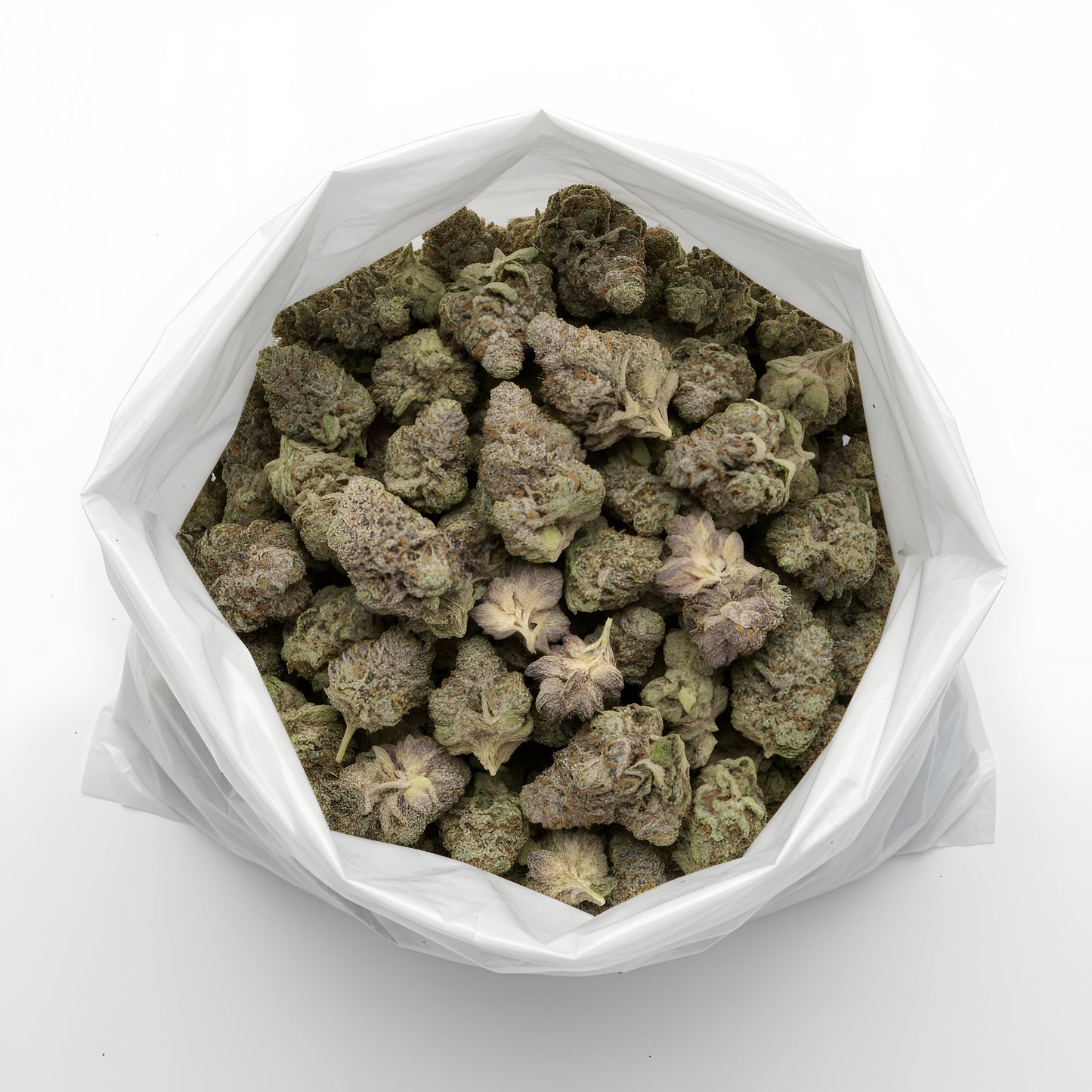 Wholesale photo of Windu THCA hemp flower hybrid AA grade, bulk display of green and orange buds with crystal trichomes, 21 percent THCA
