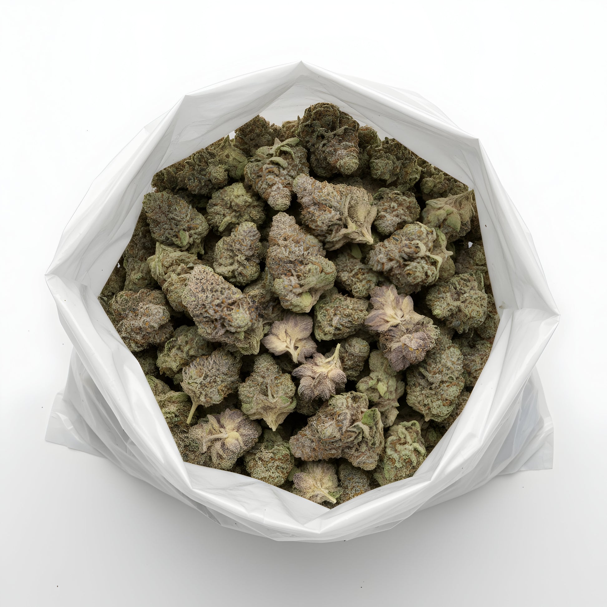Wholesale photo of Windu THCA hemp flower hybrid AA grade, bulk display of green and orange buds with crystal trichomes, 21 percent THCA