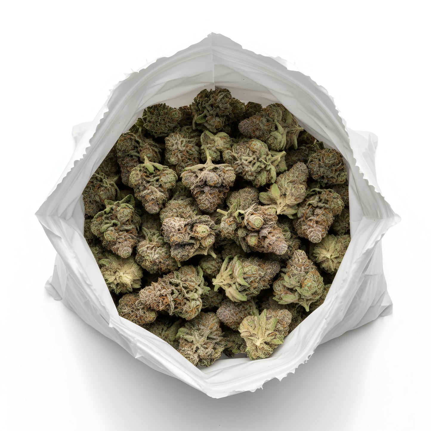 Wholesale photo of Strawberry Cherry THCA hemp flower hybrid AAA grade, bulk display of emerald green buds coated in trichomes, 28 percent THCA, Strawberry Cough x Cherry Pie lineage