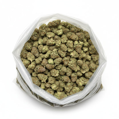 Vanilla Berry features dense, frosty buds with deep purple hues and streaks of dark green